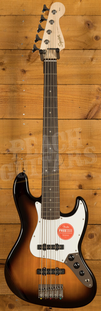 squier affinity jazz bass v brown sunburst