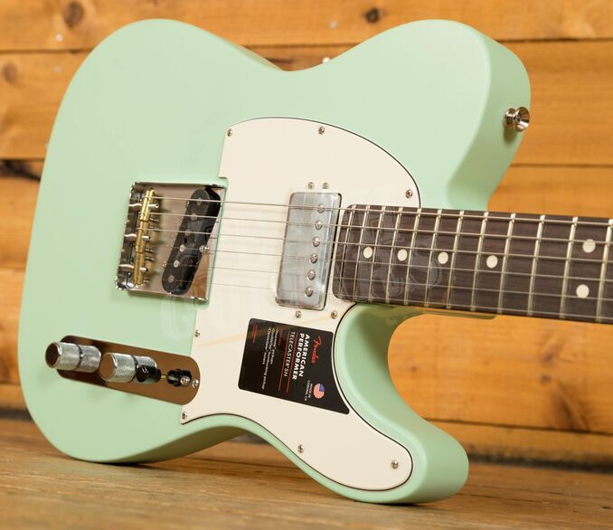 Fender American Performer Tele SurfGreen - Peach Guitars