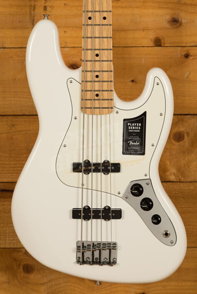 Fender Player Series Jazz Bass Maple Neck Polar White - Peach Guitars