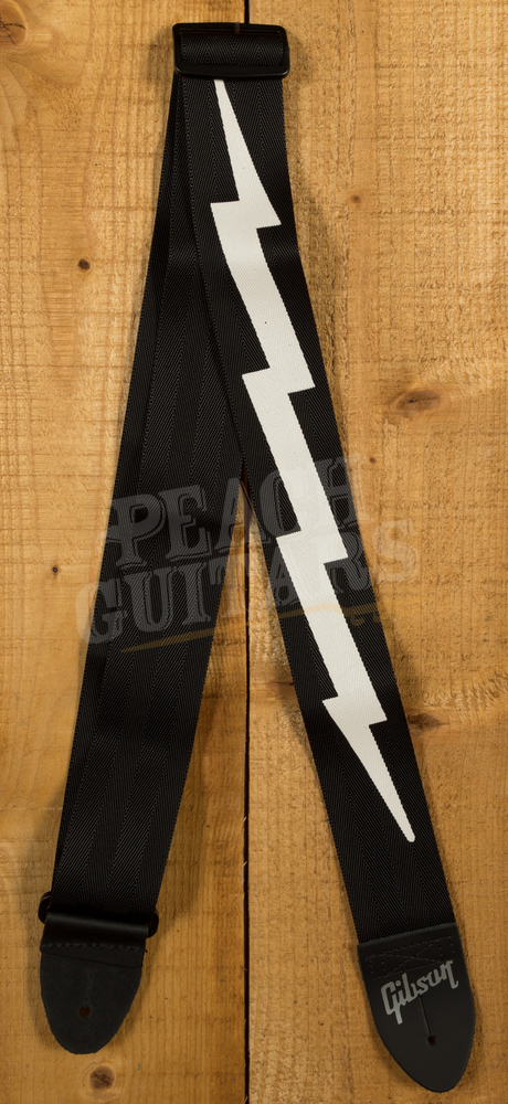 Gibson Lightning Bolt Seatbelt Guitar Strap Black 
