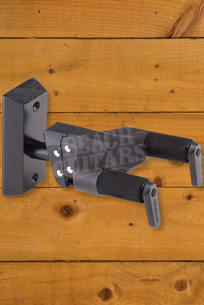 Hercules GSP38WBK PLUS Auto Grip System Guitar Hanger Black Wood