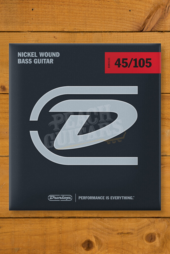 Dunlop Standard Bass Strings 45-105 - Nickel Wound 4-String Set With Warm Tone & Balanced Response