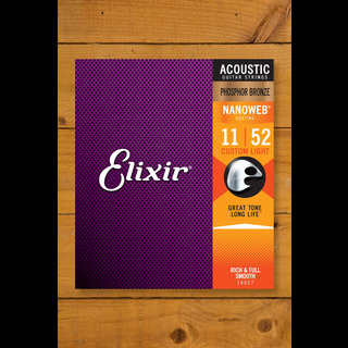 Elixir Acoustic Guitar Strings Phosphor Bronze Nanoweb Coating