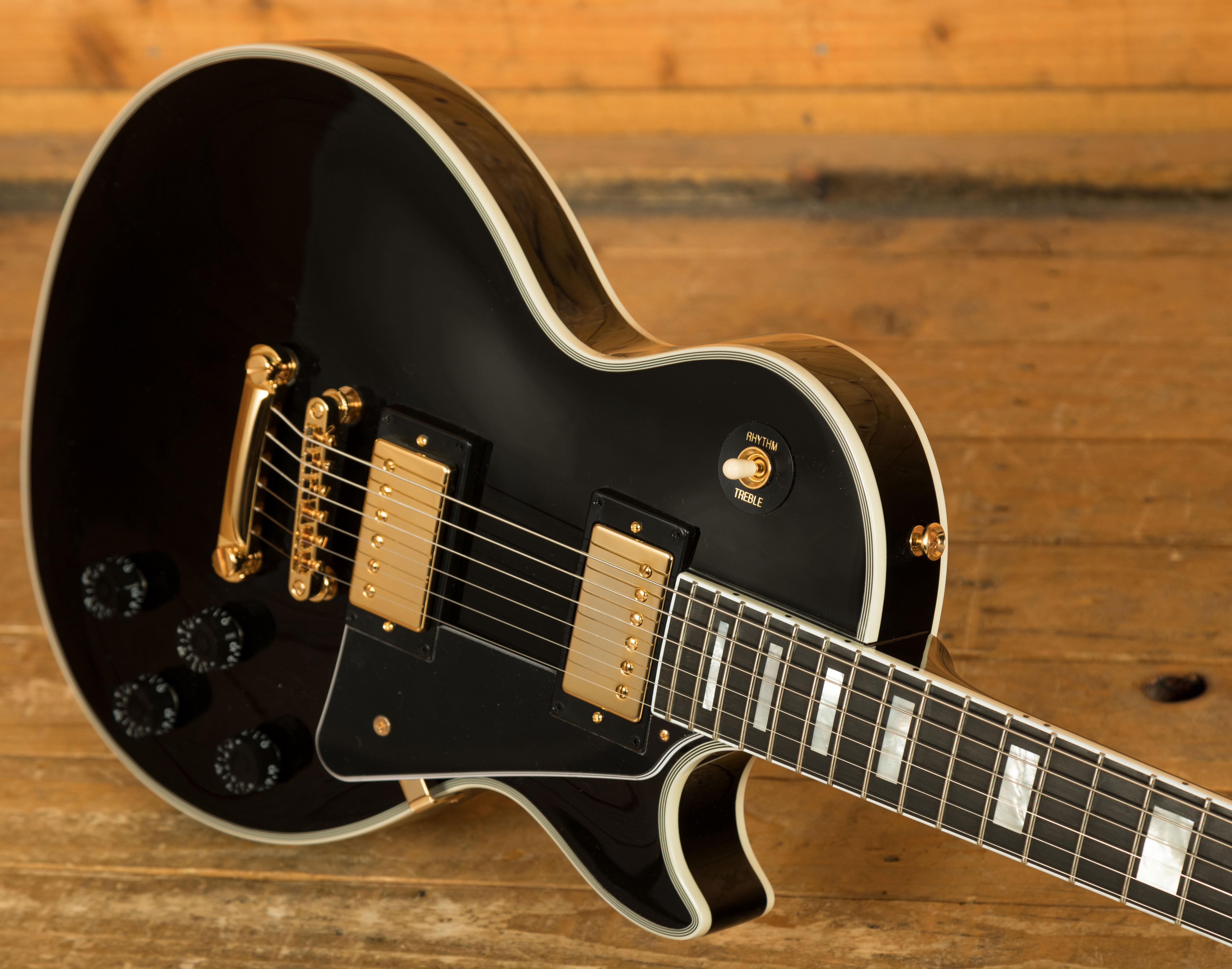 ギター Epiphone Inspired by Gibson Custom Ebony Epiphone Inspired by Gibson Custom Les Paul Custom Electric