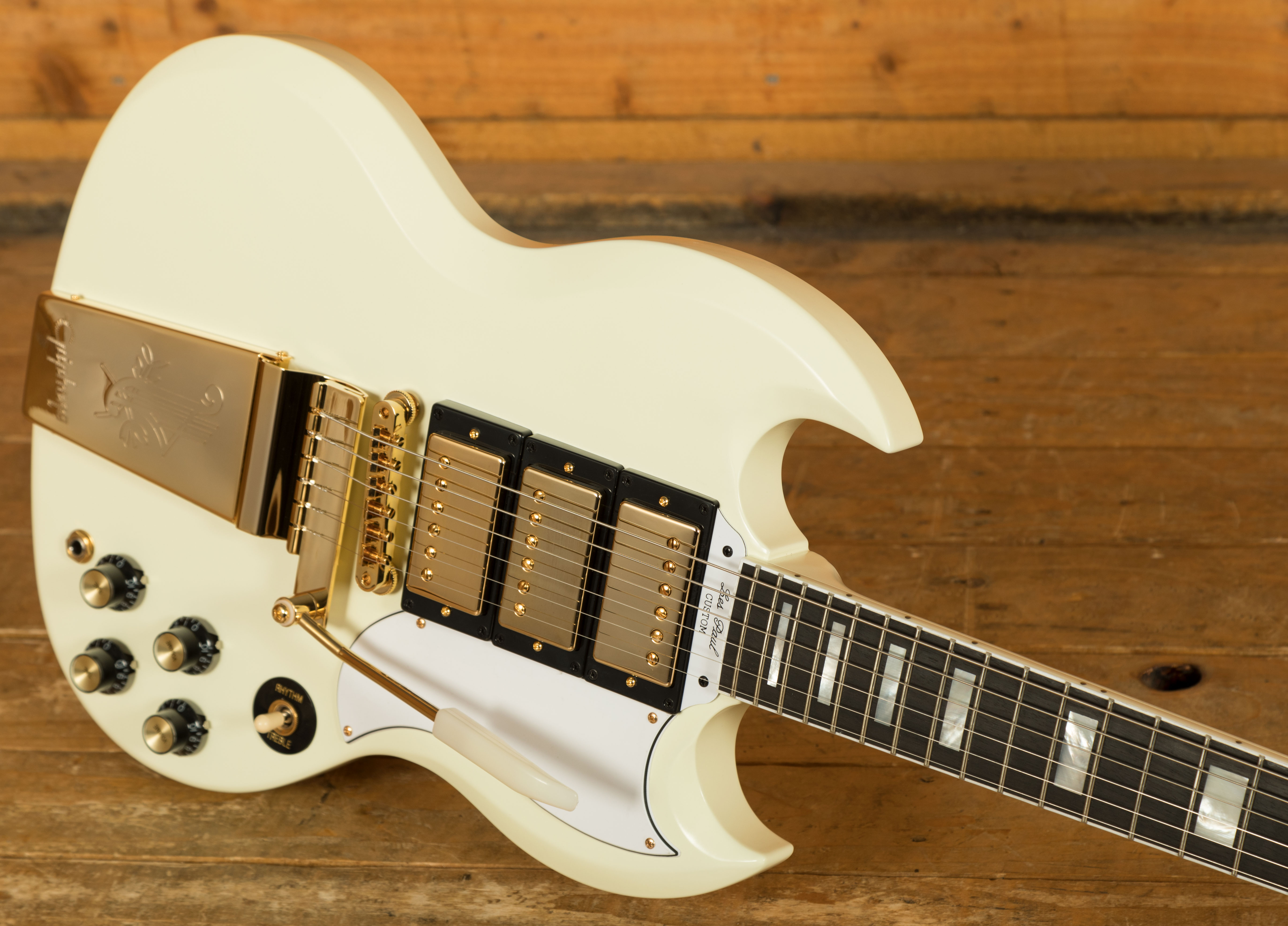 ギター Epiphone Inspired by Gibson custom SG Epiphone 1963 Les Paul SG Custom With Maestro Vibrola With