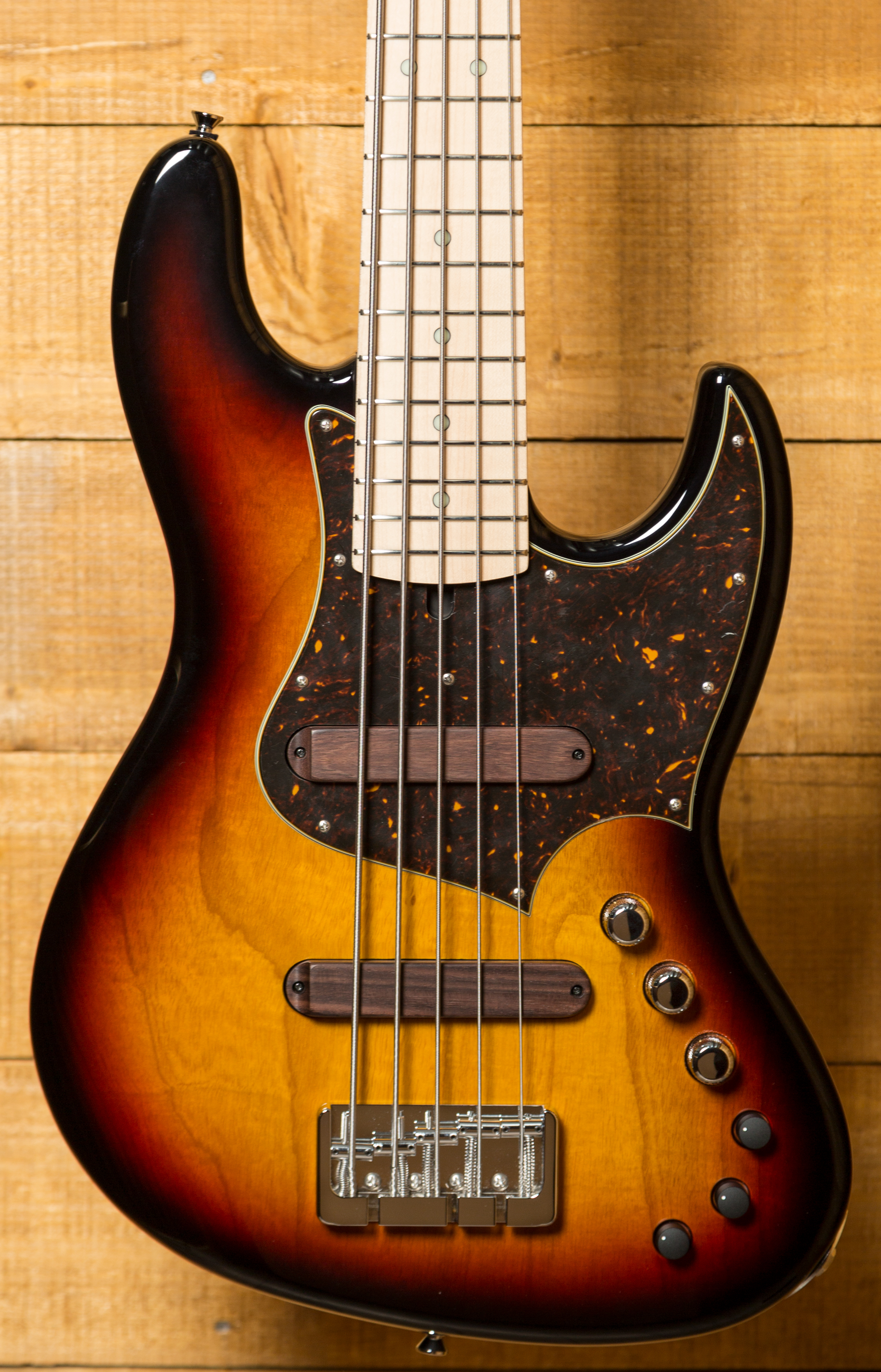 Xotic XJ-1T Lightweight 5-string Bass 3 Tone Burst Maple Neck