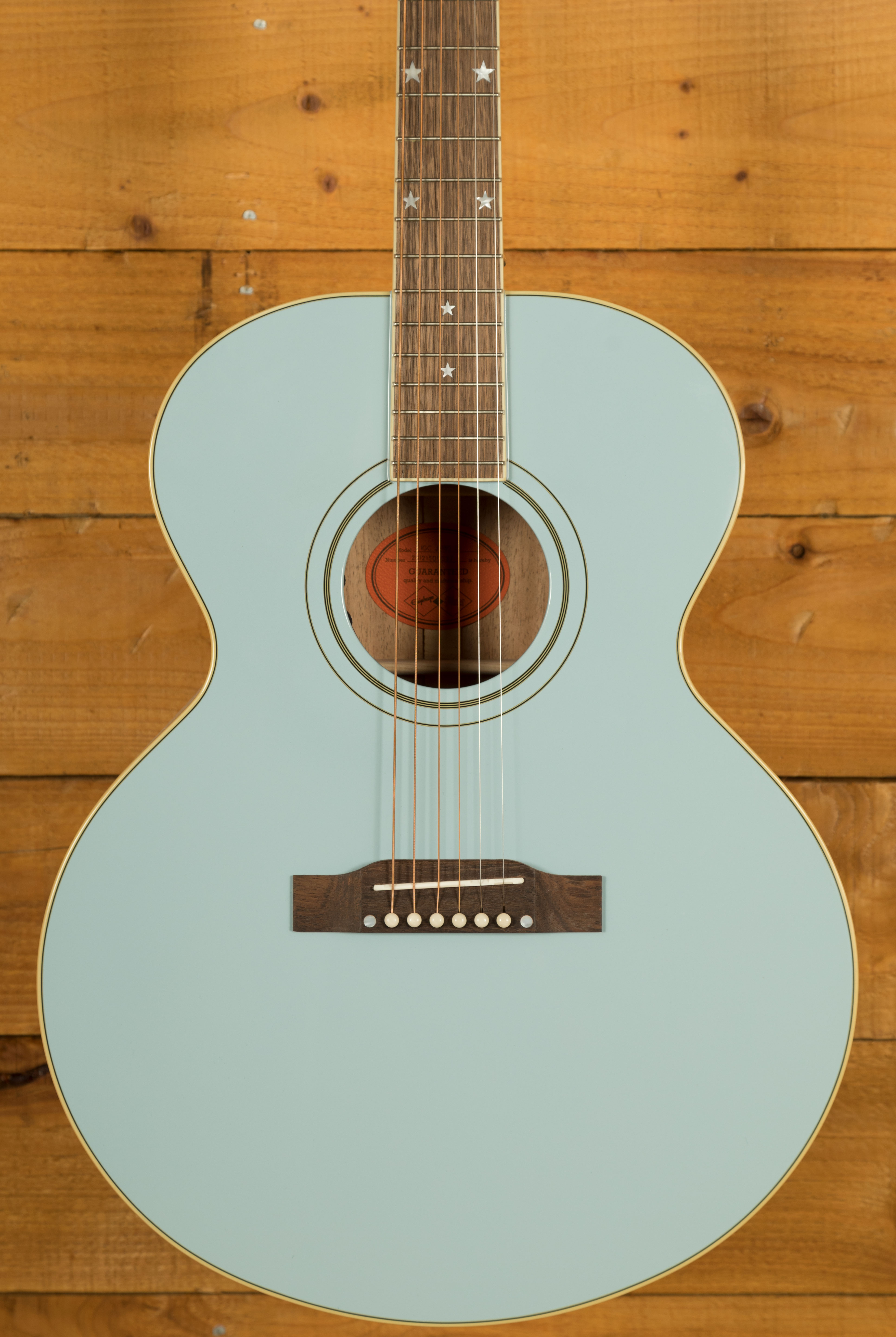 Epiphone J-180 LS Frost Blueアコースティックギター Epiphone J-180 LS Acoustic/Electric Guitar With Case - Frost